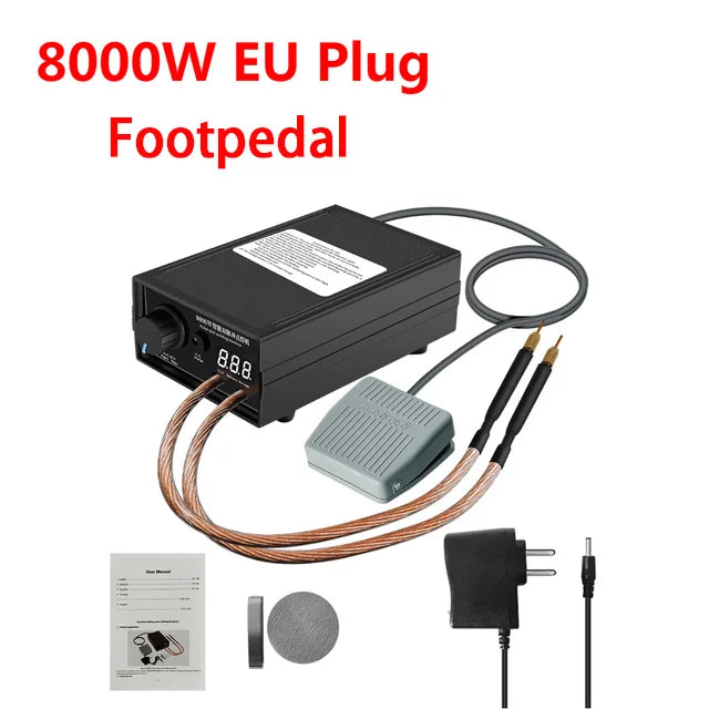 8000W Mini Spot Welder Kit DIY Automat 18650 Battery Pack Welding Portable Spot Welding Machine Pen For 0.15MM Nickel Strip - Shoppiline