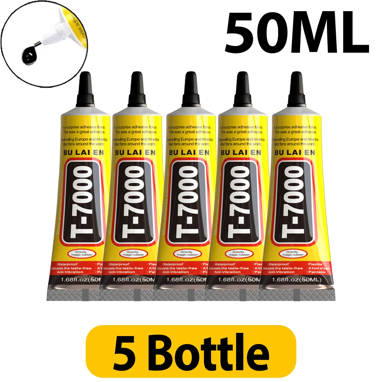 1/5Pcs B7000 Glue Mobile Phone Screen Superglue T-7000 Adhesive Telephone Glass Glue Repair Point Diamond Jewelry DIY Glue Tools