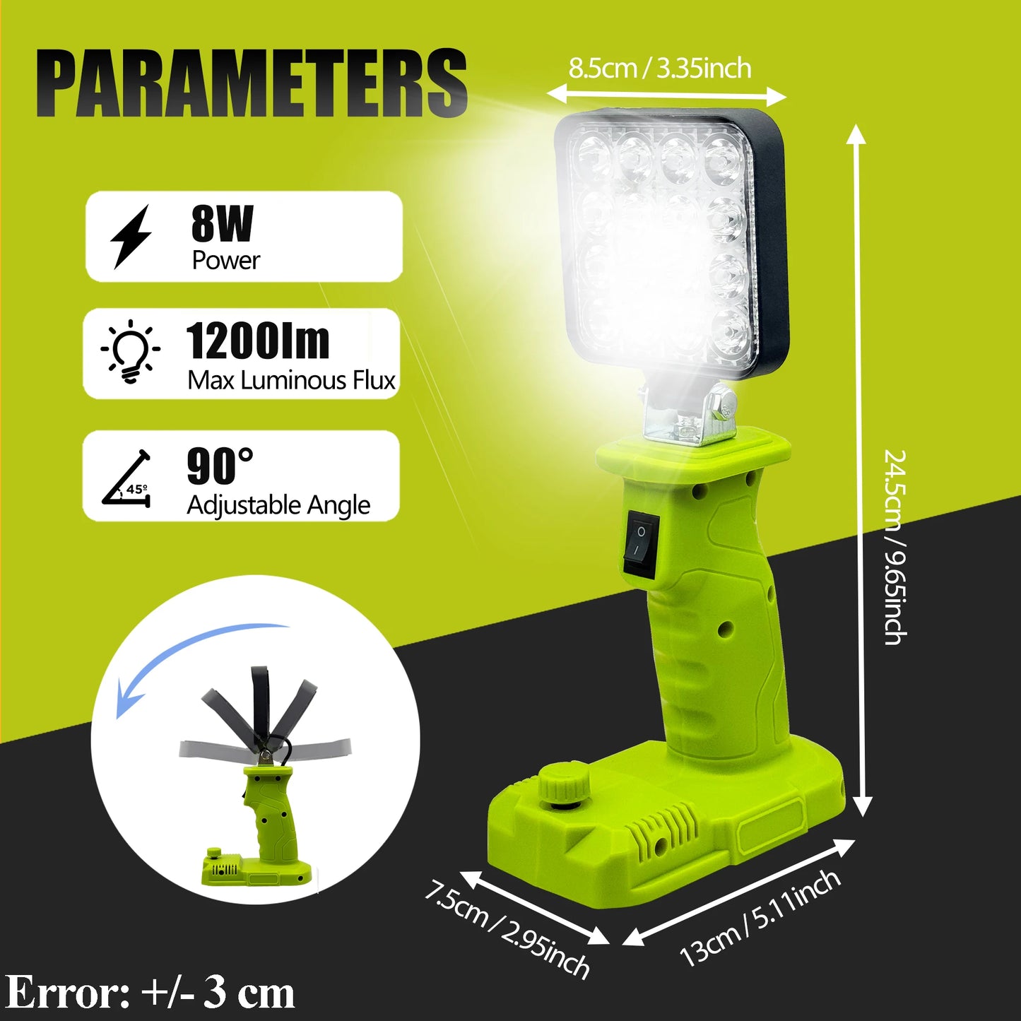Power Tool Parts For Makita For DeWalt For Bosch For Milwaukee For Ryobi lithium Battery Flashlight Working Light Camping Lamp - Shoppiline