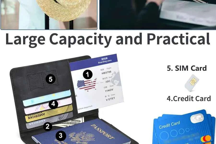 Passport Holder for Travel Essentials  Passport Wallet Cover Case for Travel  Accessories,Passport Book Holders for Women/Men