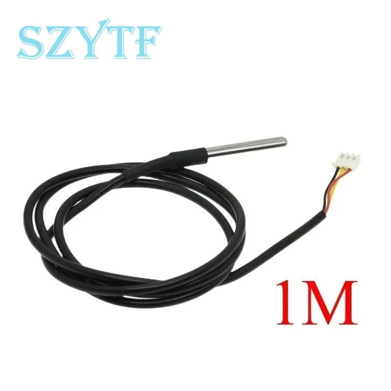 Waterproof DS18B20 thread temperature probe temperature sensor Stainless steel package 1m 2m 3m 5m 18B20 For Arduino