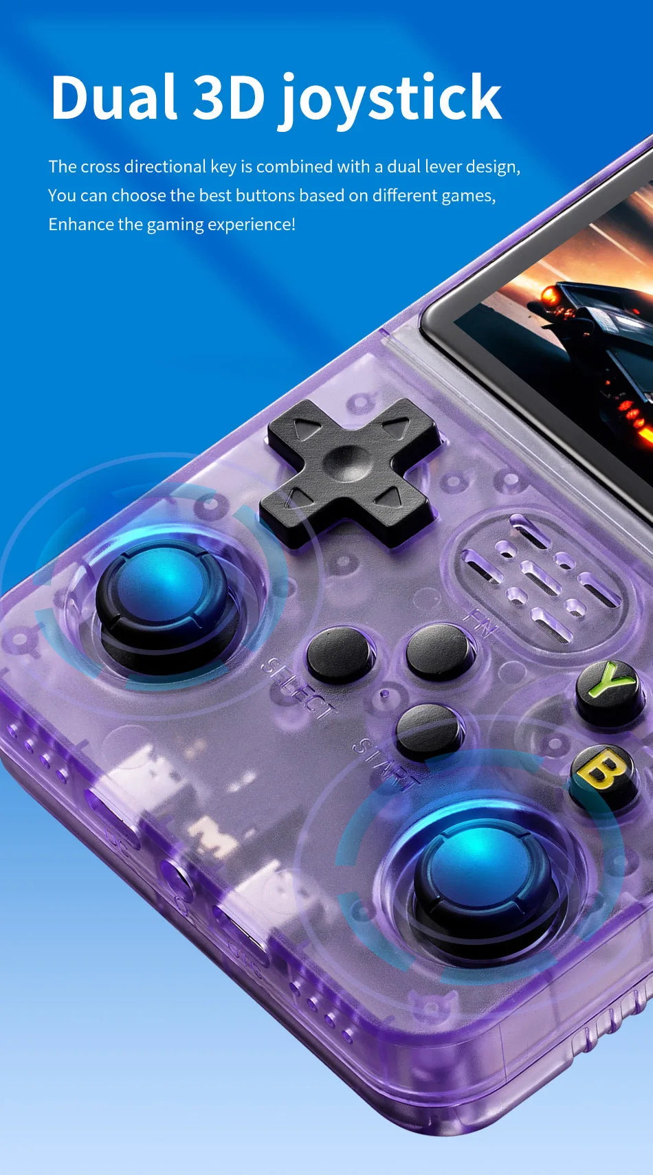 R36S Retro Games Console 3.5-Inch IPS Screen With Linux System Portable Pocket Retro Gaming Console 64GB 20000+ Classic Games