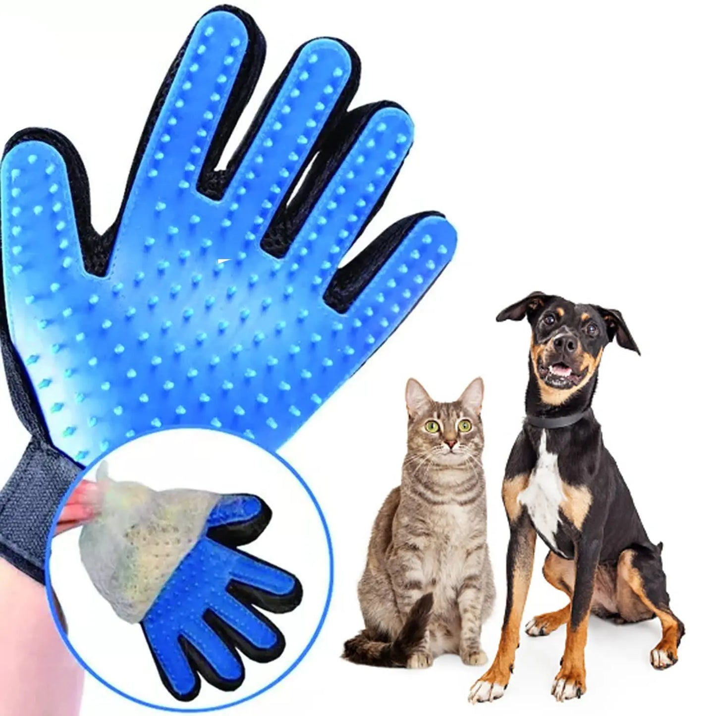 1PC Cat Hair Remove Gloves Rubber Pet Beauty Cleaning Grooming Effective Massage Dog Combs Floating Brush 6 Color.