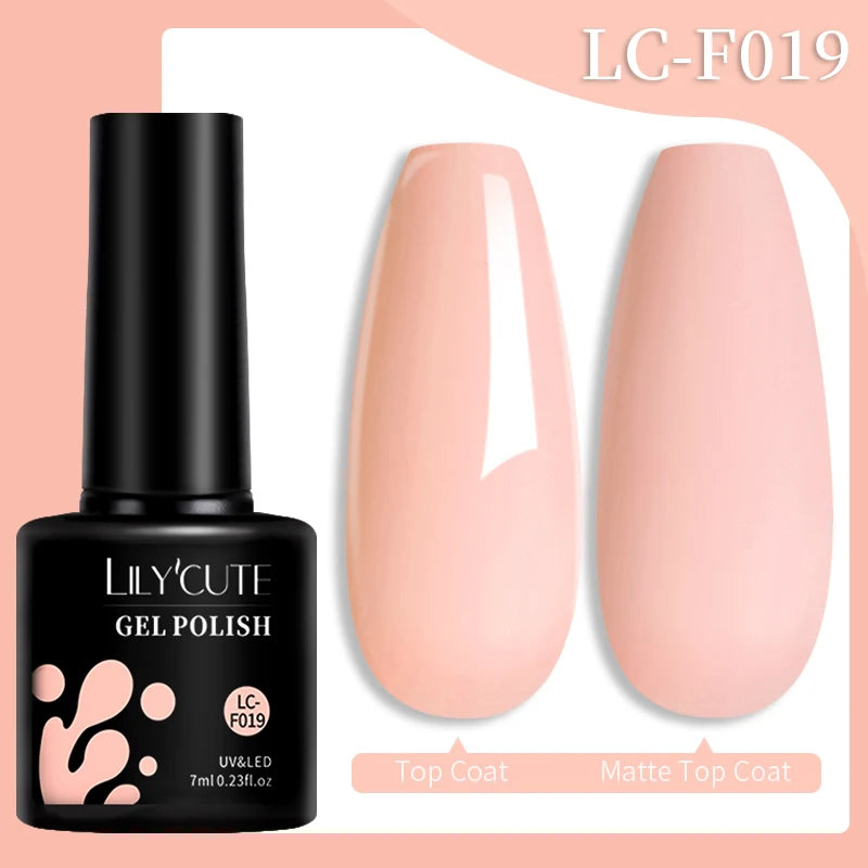 LILYCUTE 129 Colors 7ML Nail Gel Polish Nail Supplies Vernis Semi Permanent Nail Art Manicure Soak Off LED UV Gel Nail Varnishes