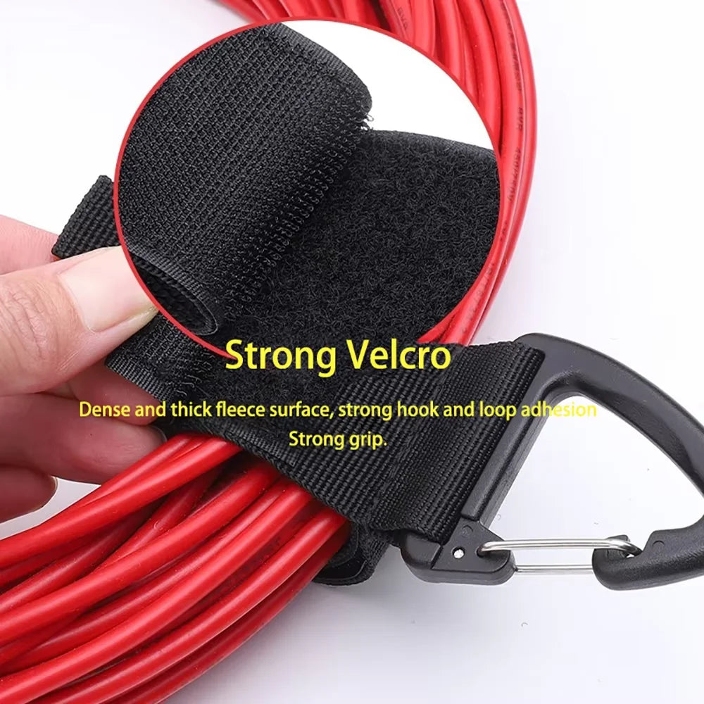 Heavy Cable Cord Storage with Triangle Buckle Wire Manager Power Cord Management Nylon Belt Keychain Straps for Cable Hoses