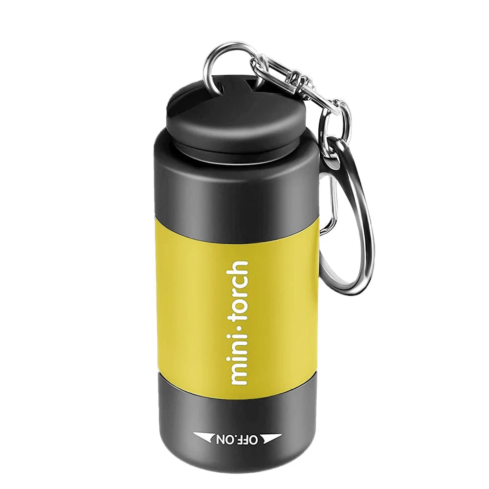 USB Rechargeable LED Multifunctional Strong Light Pocket Keychain Flashlight Waterproof Outdoor Hiking Camping Mini Flashlight