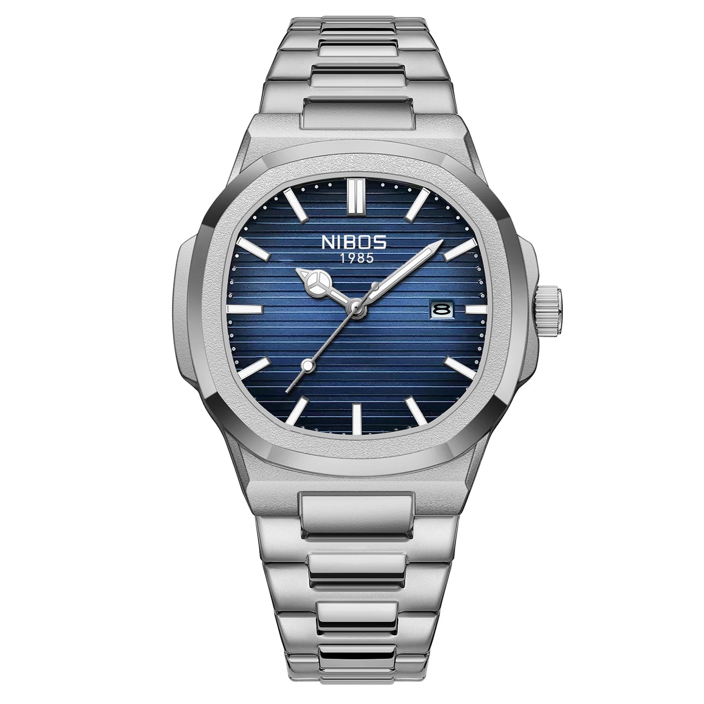 2026 NIBOSI Luxury Quartz Men Watches 30M Waterproof Auto Date Watch Man Stainless Steel Sport Chronograph Watch for Men Clock
