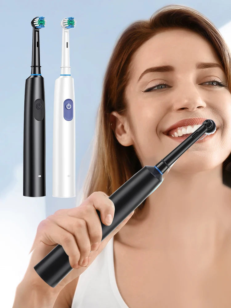 Intelligent Rotating Electric Toothbrush Rechargeable Rotary Brush Compatible with Oral B Replacement Electric Brush Heads