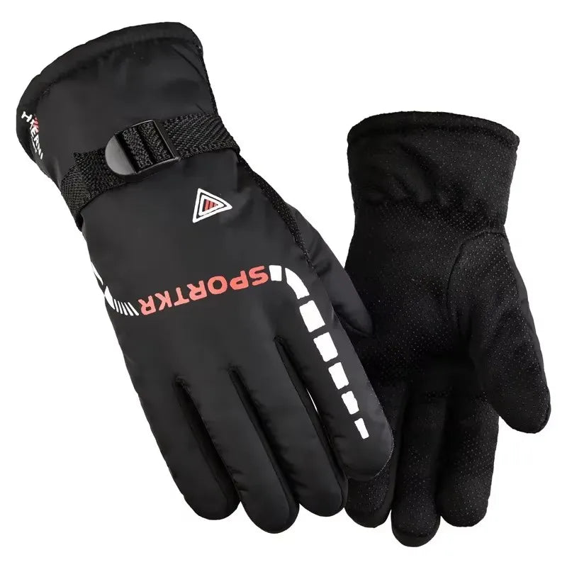 Winter Thermal Waterproof Cycling Gloves Men Women Warm Unisex Skiing Riding Motorcycle Hiking Sport Mittens