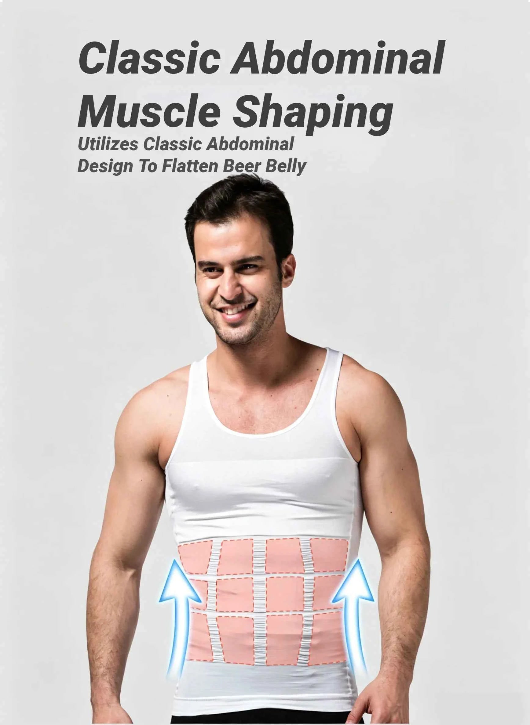 Men Body Shaper Slimming Compression Vest Undershirt Seamless Waist Trainer Tank Top Belly Control Weight Loss Shapewear