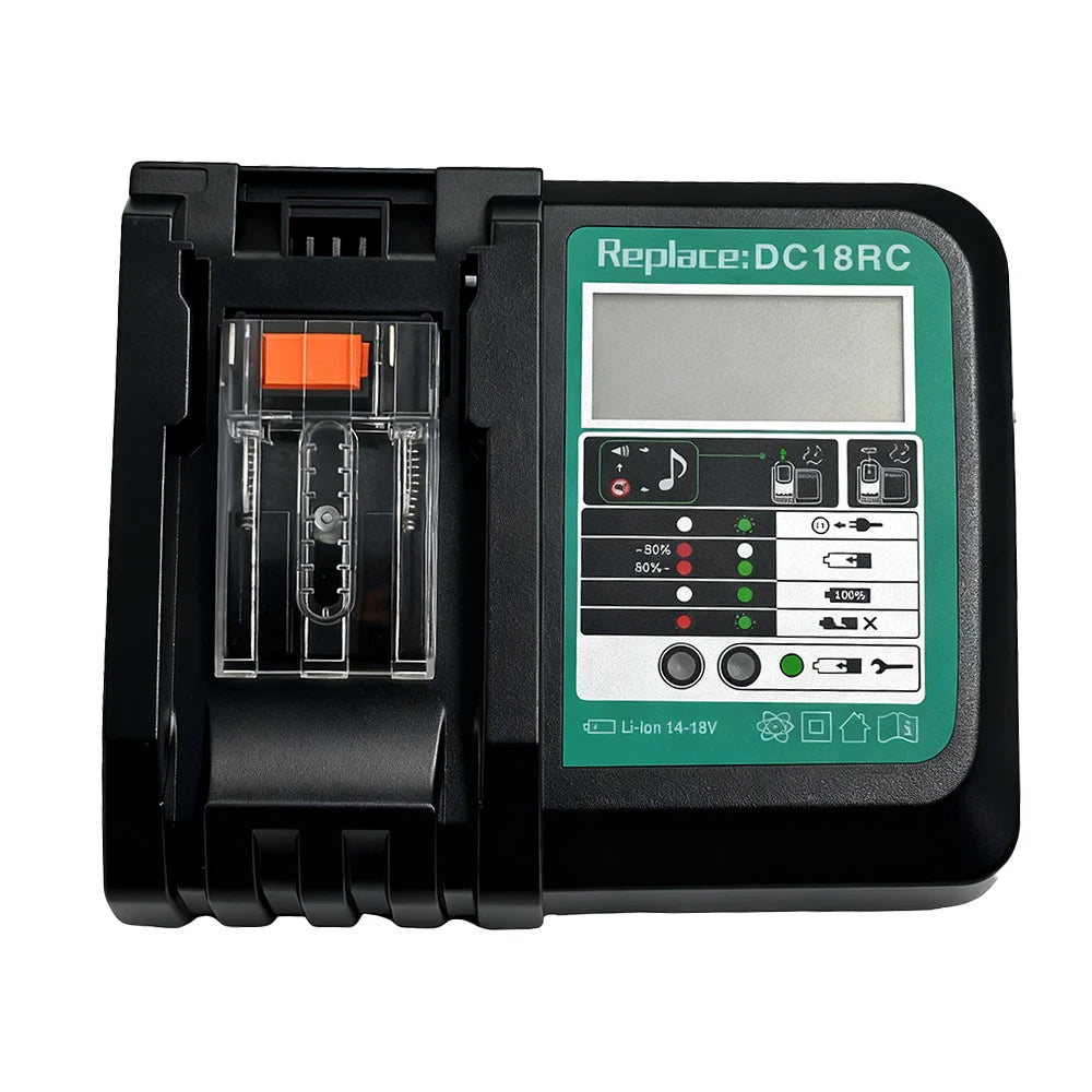 Chargeur rapide de remplacement pour batteries Makita 14,4V - 18V DC18RC pour batteries Li-ion Makita BL1860 BL1850 3,0 A avec affichage LED