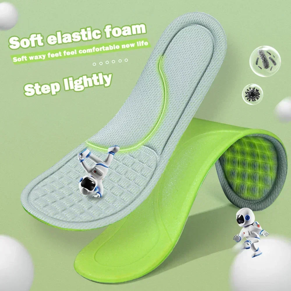 Unisex Soft Memory Foam Orthopedic Insoles Deodorizing Insole for Shoes Sports Absorbs Sweat Soft Antibacterial Shoe Accessories