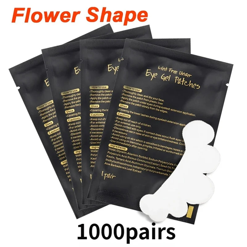 50/500/1000 Stück Hydrogel-Pads für Wimpernverlängerung, Unteraugenpads, Wimpernsticker, Tools, Großhandel LAUKISS