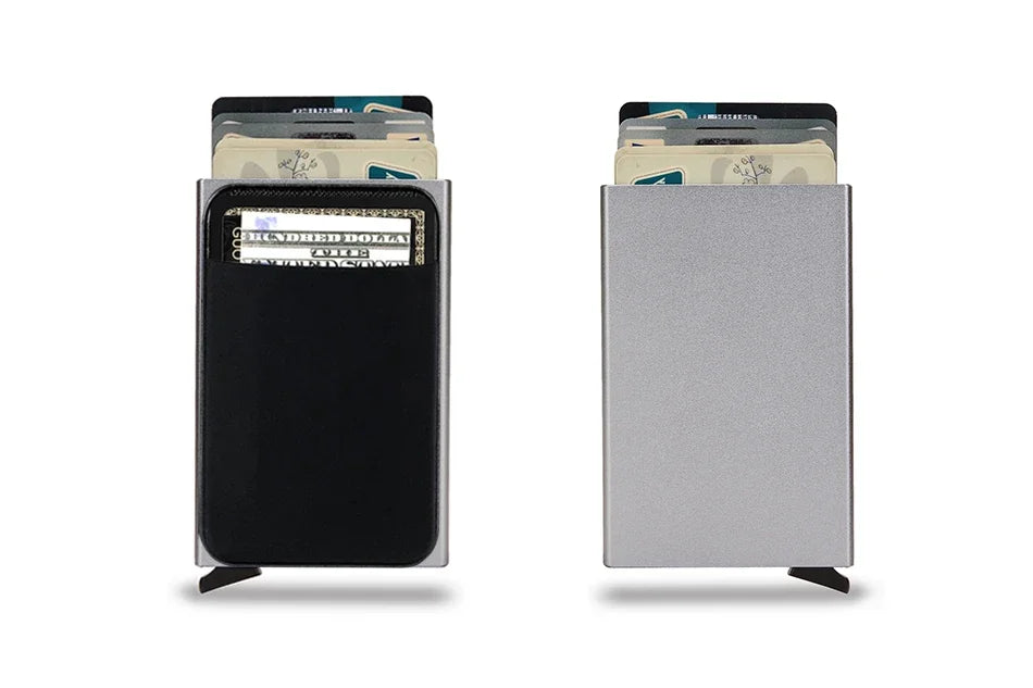 ID Bank Credit Card Holder Men's Wallet Anti Rfid Blocking Protected Magic Business Anti-theft Slim Thin Men Money CardHolder