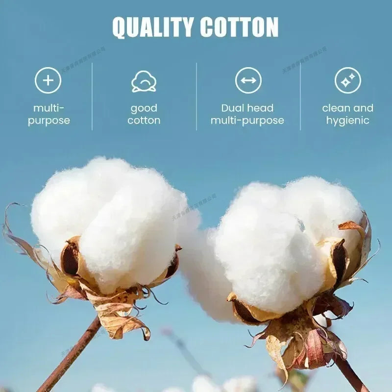 1 à 20 paquets de 100 bâtonnets en bois/paquet Coton-tiges pour bébés Nettoyage des oreilles Tampons Coton-tiges de santé et de beauté Bourgeons de coton de nettoyage