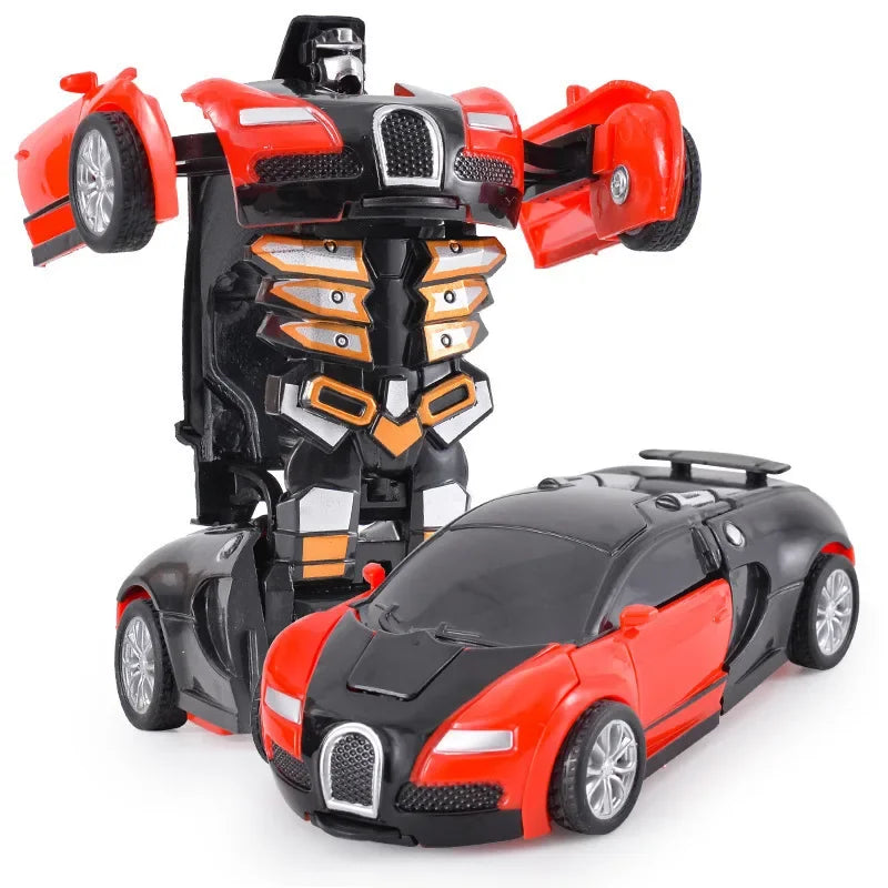Verformbares Spielzeugauto, Trägheitsaufprall, Ein-Knopf-Verformung, Jungenpuzzle, Kollisionsverformung, Autobot-Roboter