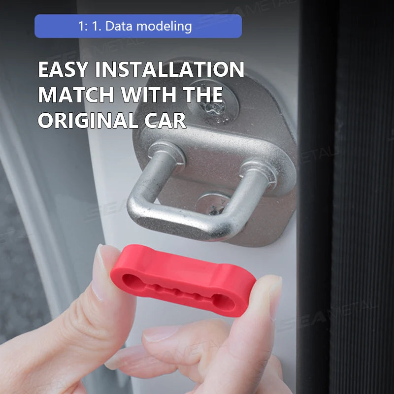 SEAMETAL Car Door Shock Absorber Universal Car Door Buckle Soundproof Deadener Damper Cushion Anti-Vibration Buffer Pad