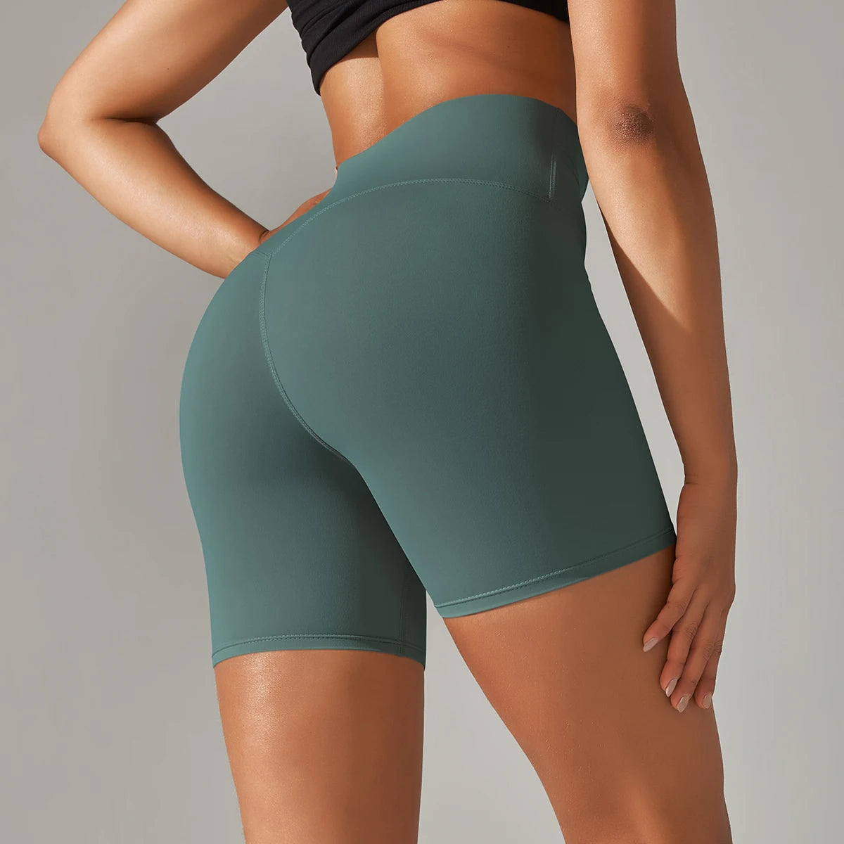 1PC Yoga Shorts Women Fitness Shorts Running Cycling Shorts Breathable Sports Leggings High Waist Summer Workout Gym Shorts
