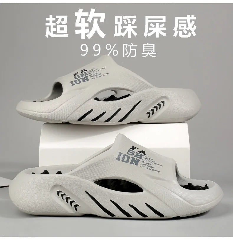 New Summer Man Massage Slippers 2026 Indoor Outdoor Beach Sandals Soft Bottom Casual Slippers Male Flip Flops Mens Sandals