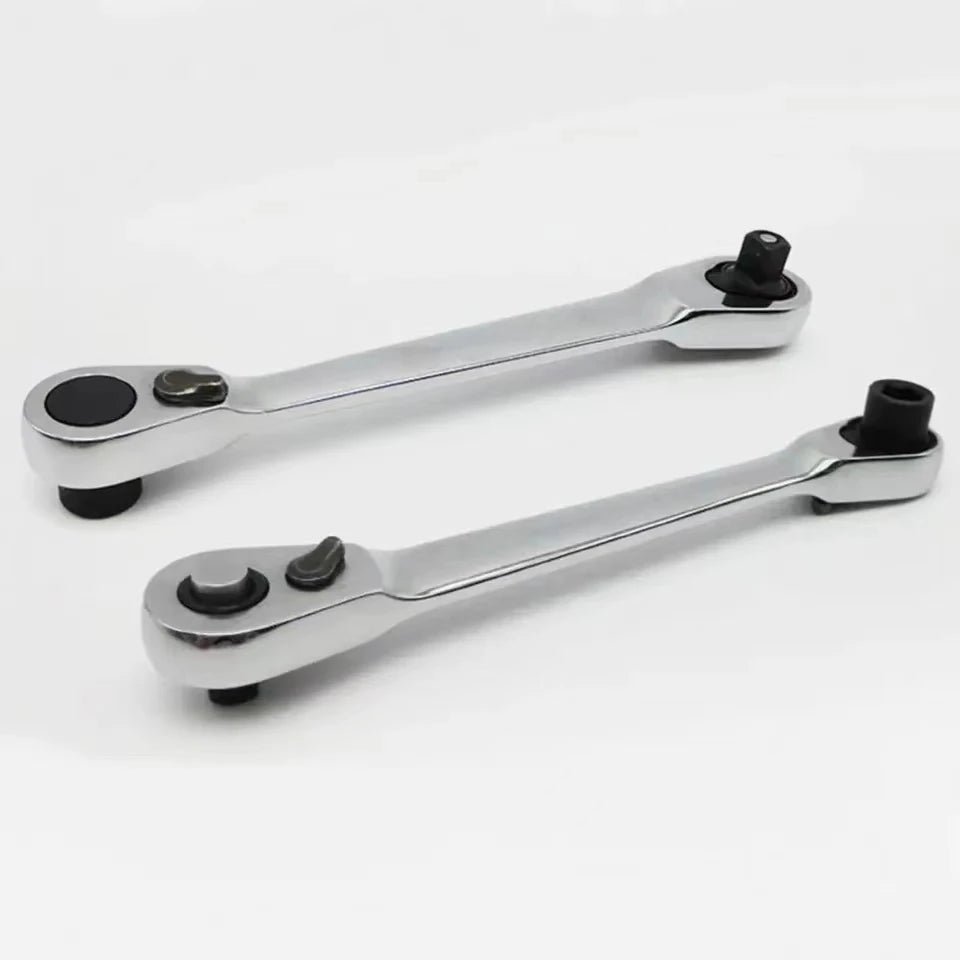 Mini Treble 1/4 Ratchet Wrench Double Ended Ouick Socket Screwdriver Hex Torque Wrenches Set 2-in-1 Spanner Hand Repair Tools - Shoppiline