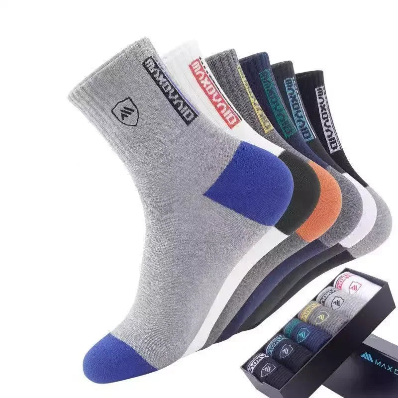 2026 New 5/10 Pairs Men's Sports Crew Socks Breathable Moisture Wicking Anti-Odor Basketball Running Socks