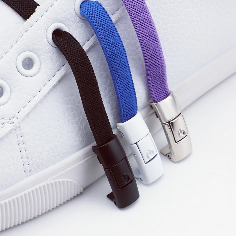 Keine Bindung Schnürsenkel Outdoor-Sport Schnürsenkel ohne Binden Elastische Schnürsenkel Sneakers für Kinder Erwachsene Unisex Schnürsenkel Schuhzubehör