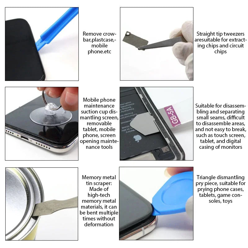 40 in 1 Mobile Phone Repair Tools Disassemble Repair Set for iPhone Screwdriver Combination Skid Multi Function Disassembly Kit - Shoppiline