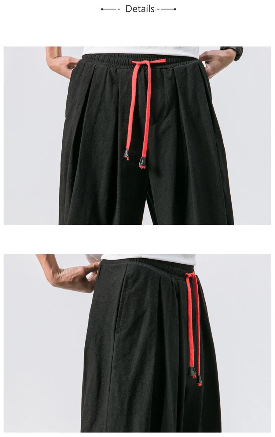 FGKKS Printemps Homme Lâche Sarouel Chinois Lin Surpoids Jogging Haute Qualité Marque Décontracté Pantalon Grande Taille Homme