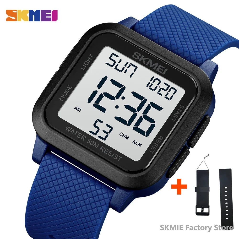 SKMEI 1894 Sport Electronic Watch for Men Shockproof Waterproof Countdown Mens Wristwatch Military Alarm Clock 1960 Reloj Hombre