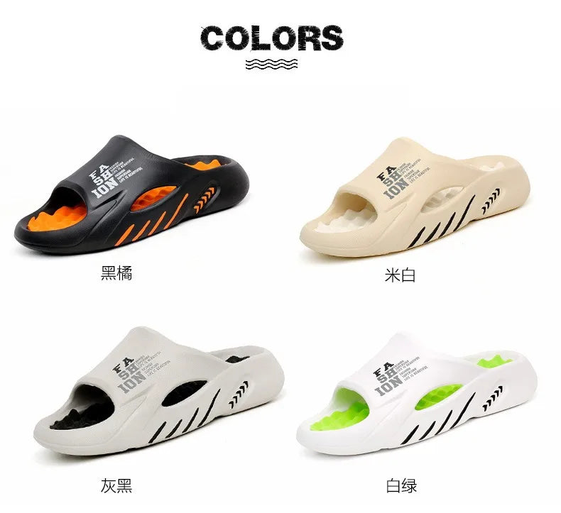 New Summer Man Massage Slippers 2026 Indoor Outdoor Beach Sandals Soft Bottom Casual Slippers Male Flip Flops Mens Sandals