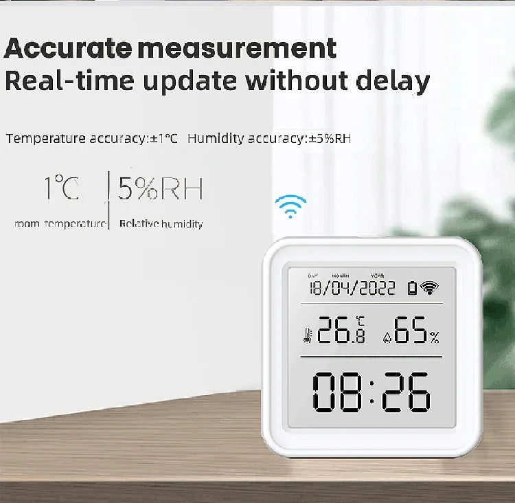 Tuya Temperature and Humidity Sensor WiFi with Backlight Supported Hygrometer Thermometer Work With Yandex Alexa