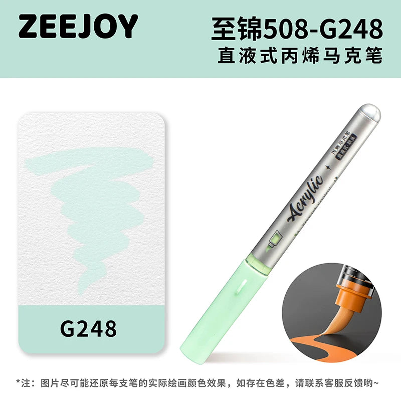 ZEEJOY 120/12/1 Colors Direct Liquid Acrylic Marker Pens Waterproof Pen Soft Brush Nib for Manga School Art Supplies Stationery