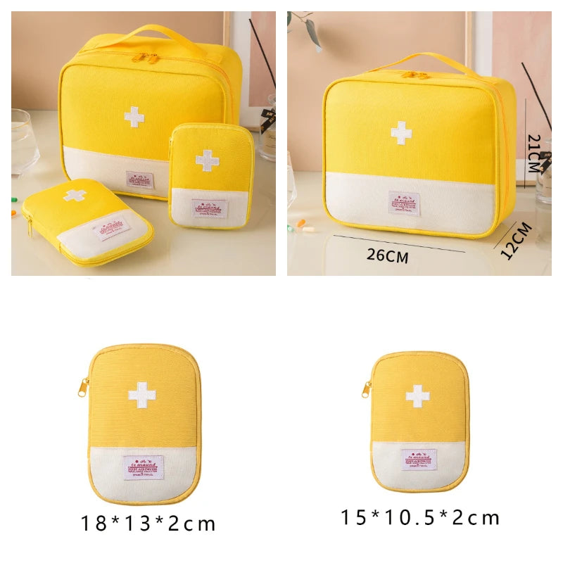 3-teiliges Set, tragbare medizinische Aufbewahrungstasche, Camping-Notfall-Erste-Hilfe-Set-Organizer, Reise-Tasche für Zuhause und Outdoor