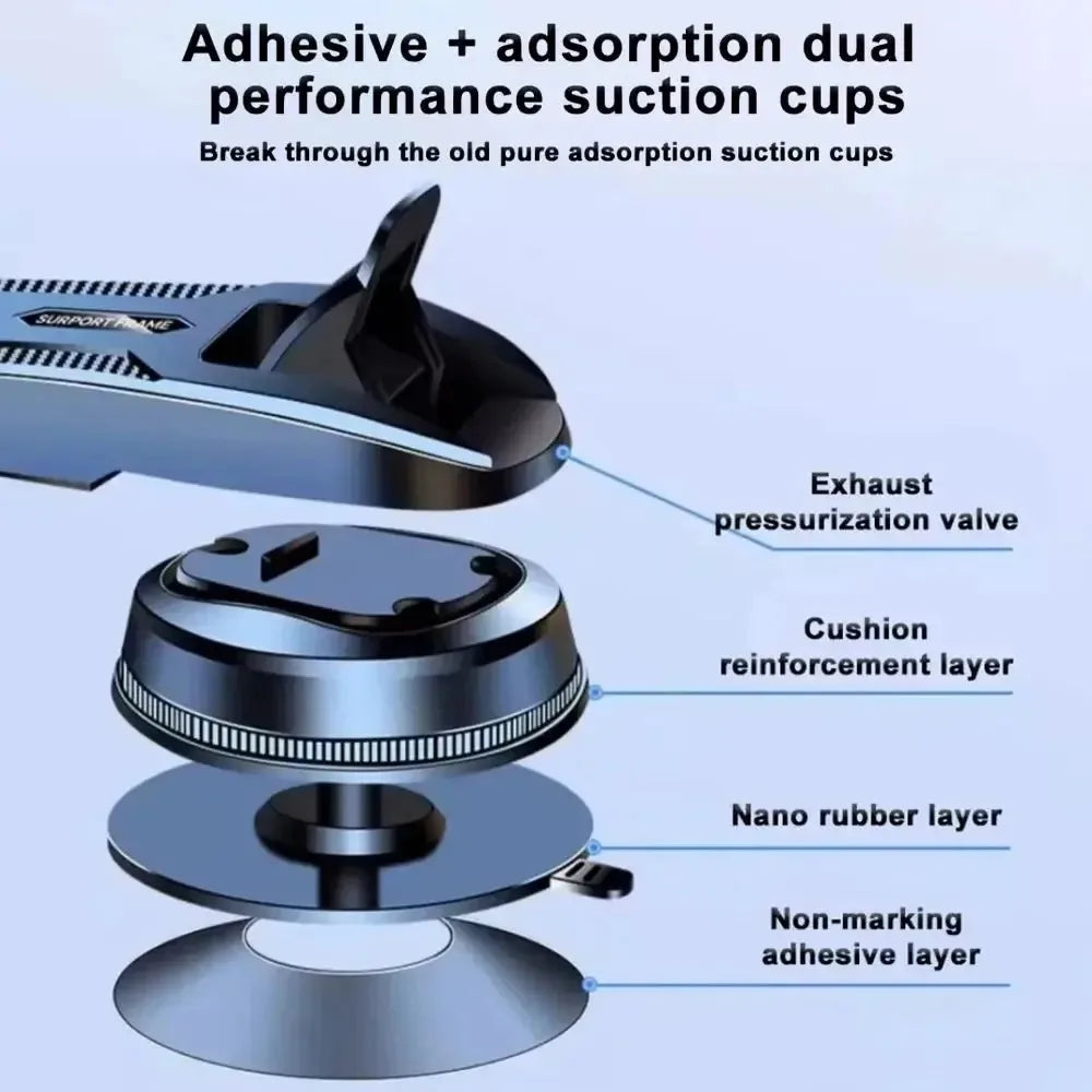 Suction Cup Car Phone Holder 360° Rotation Car Dashboard GPS Navigation Mount Stand For iPhone Samsung Xiaomi Smartphone Bracket