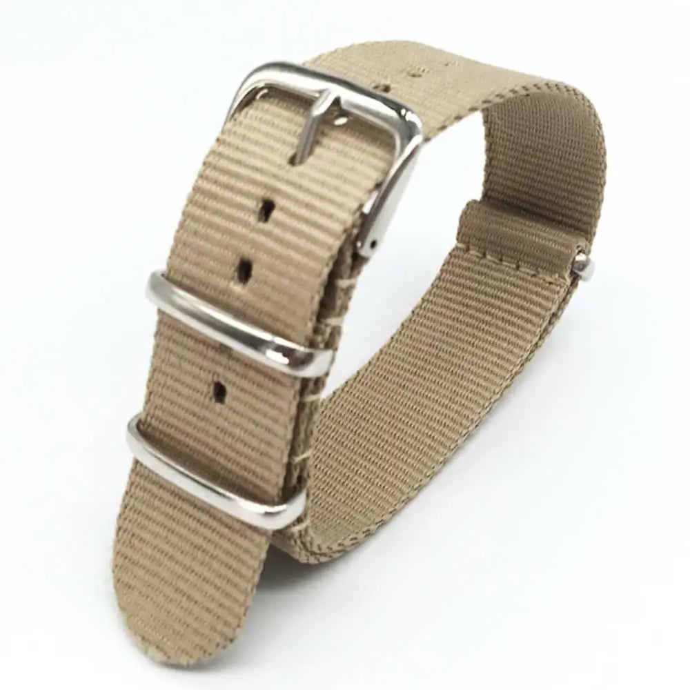 Sport-Nylon-Uhrenarmband für Damen und Herren, Uhrenarmband 18 mm 20 mm 22 mm, Army Sportarmband, Textil-Nylon-Armband, Schnallengürtel