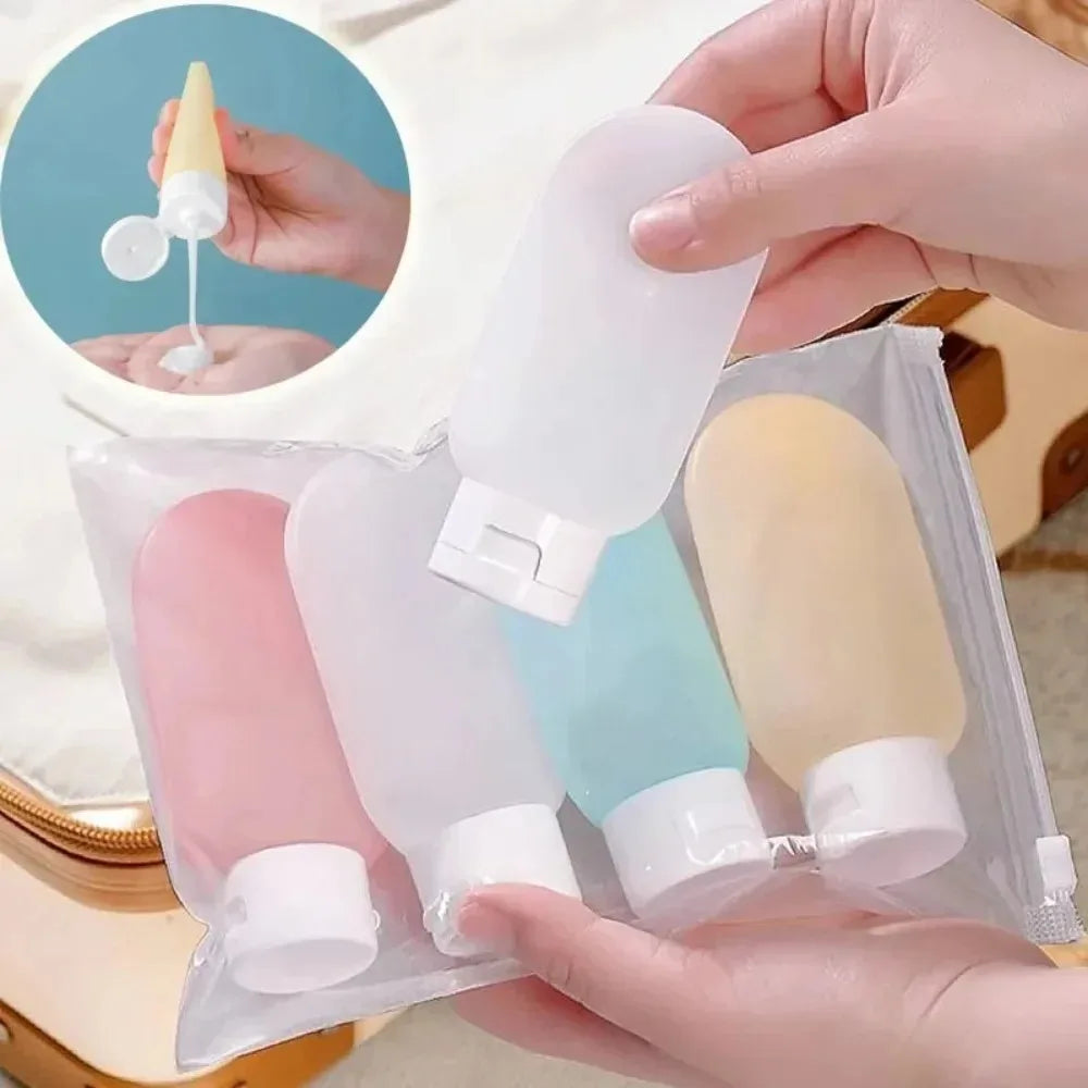 Refillable water bottle, soft silicone squeeze tube packaging empty bottle, wholesale supply