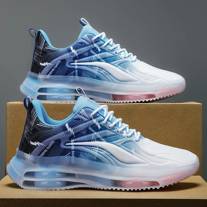 Men's Fashionable Basketball Shoes with Air Cushioning, Comfortable and Non-Slip, Breathable and Shock-Absorbing, Suitable for Men's Outdoor Activities