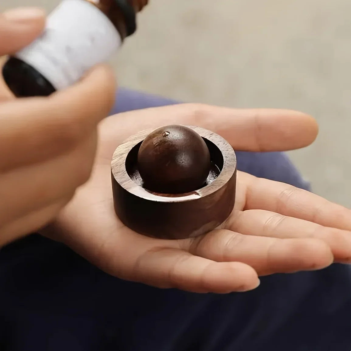 Car Wooden Essential Oil Diffusers-Spherical Design Natural Fragrance Dispersion Bedroom Decor Diffuser Car Home Room Fragrance