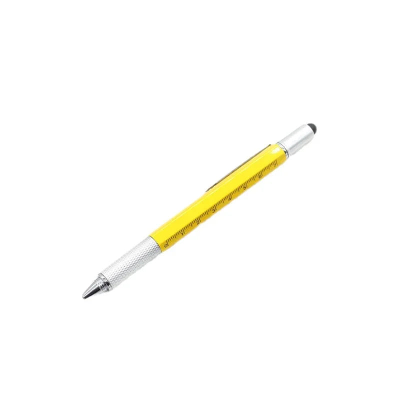 7 in1 Multifunction Ballpoint Pen with Modern Handheld Tool Measure Technical Ruler Screwdriver Touch Screen Stylus Spirit Level