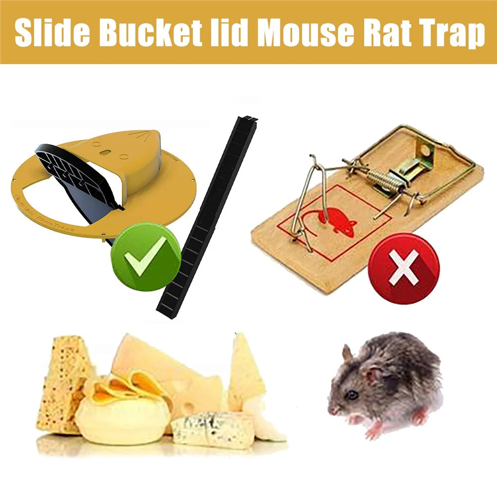 Intelligent Pitfall Mouse Catcher Trap Bucket Automatic Reset Flipping Sliding Bucket Lid Automatic Reset After Catching Mice - Shoppiline