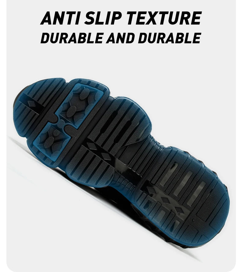 Rotary Buckle Work Safety Shoes For Men and Women Air Soft Sole Lightweight Protective Work Sneakers Men Breathable Boots - Shoppiline
