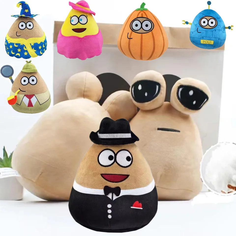 New hot My Pet Alien Pou Plush Toys Anime Game The Maw Pou Doll Kawaii Cartoon Soft Stuffed Pillow Children Birthday Xmas Gif