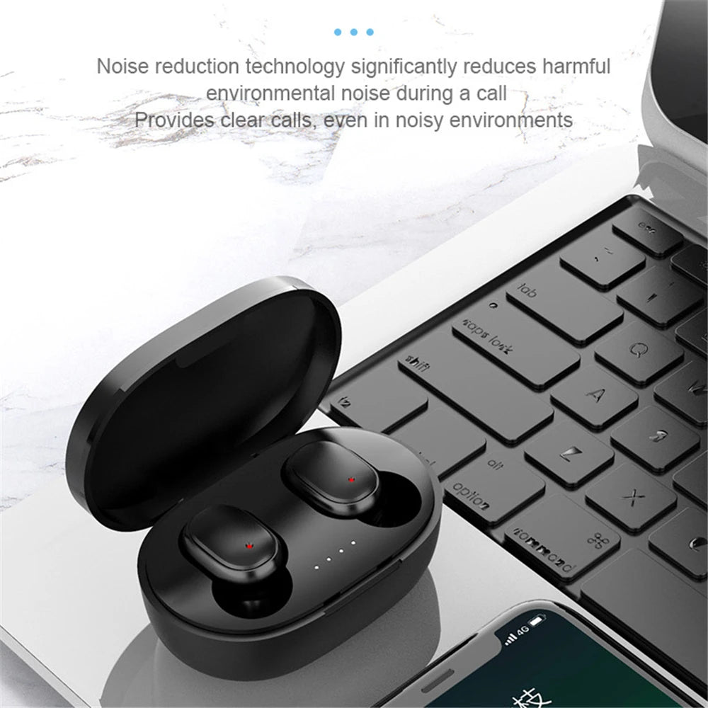 A6S Wireless Bluetooth Earphones - Sport Touch Control Headset With LED Display Stereo Sound For Xiaomi Huawei