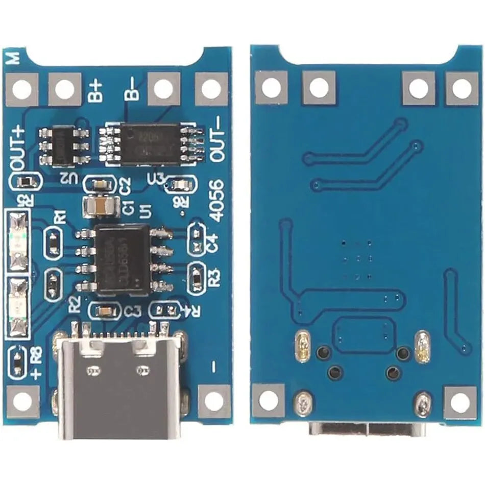 10 Stück 5V 1A 18650 Lithium-Akku-Ladeplatine PLR TP4056 Lithium-Lademodul Mini/Micro USB Typ C mit Schutz