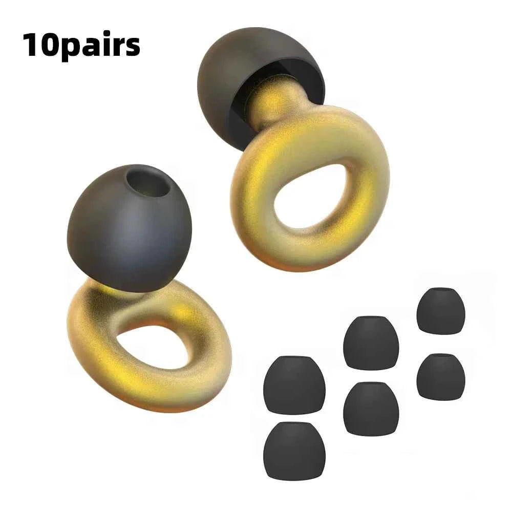 HUAK Concert Ear Plugs, High Fidelity Noise Cancelling Silicone Ear Plugs, Reusable Ear Plugs for Musicians, , Focus and Sleep