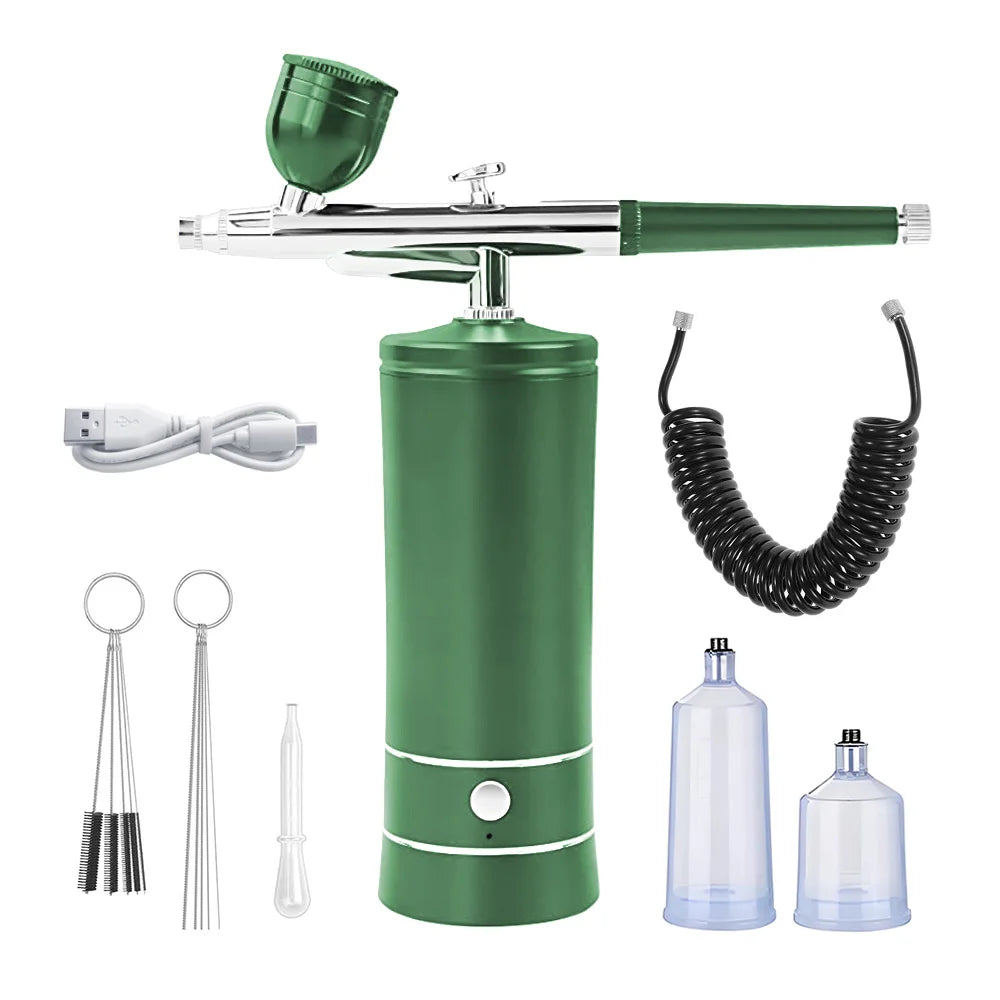 Portable Small Electric Compression Spray Gun with Optional Connecting Pipe, Manicure/Beauty/Cake Decoration/Hand Model Spraying - Shoppiline