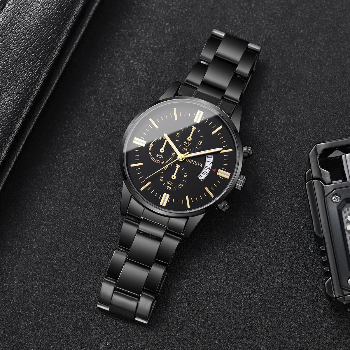 Luxus Edelstahl Herren Kalender Quarz Uhr Mode Business Uhren für Herren Uhr Reloj Hombre