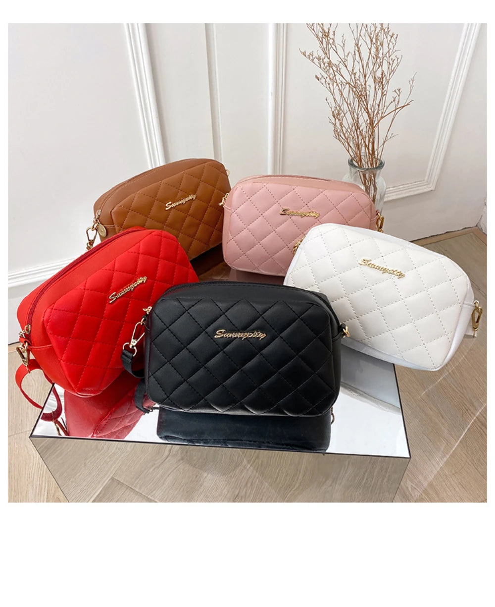 2024 Quaste Kleine Umhängetasche für Damen Trend Lingge Stickerei Kamera Damen Umhängetasche Mode Kette Damen Crossbody Taschen