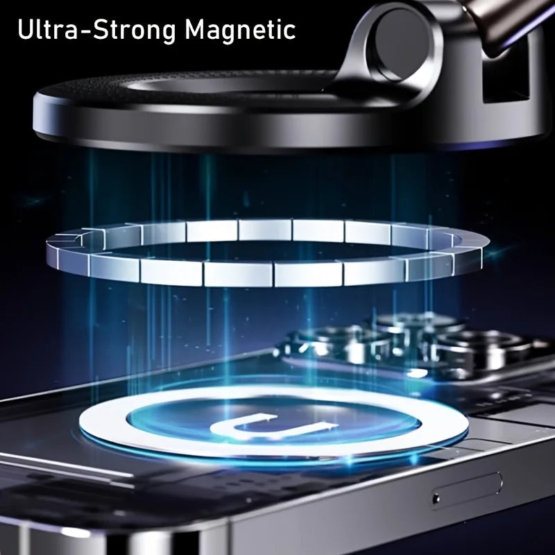 Vacuum Magnetic Suction Cup Phone Mount for Car/Gym/Mirrora/Smooth Surface/Bathroom Mirror,360° AdjustablePhoneHolderfor iPhone. - Shoppiline