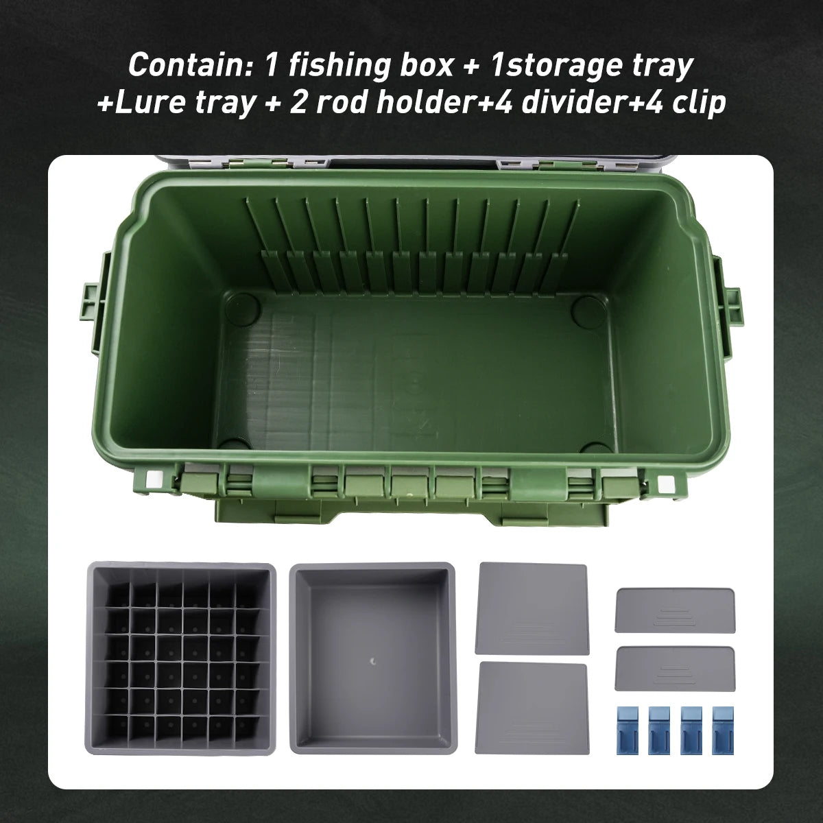 Large Fishing Tackle Box Multifunction Capacity Stand Rod Holder Cup Holder High Quality Plastic Egi Box Fishing Box - Shoppiline
